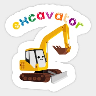 toddler excavator Sticker